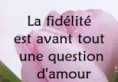 Amour et fidélité